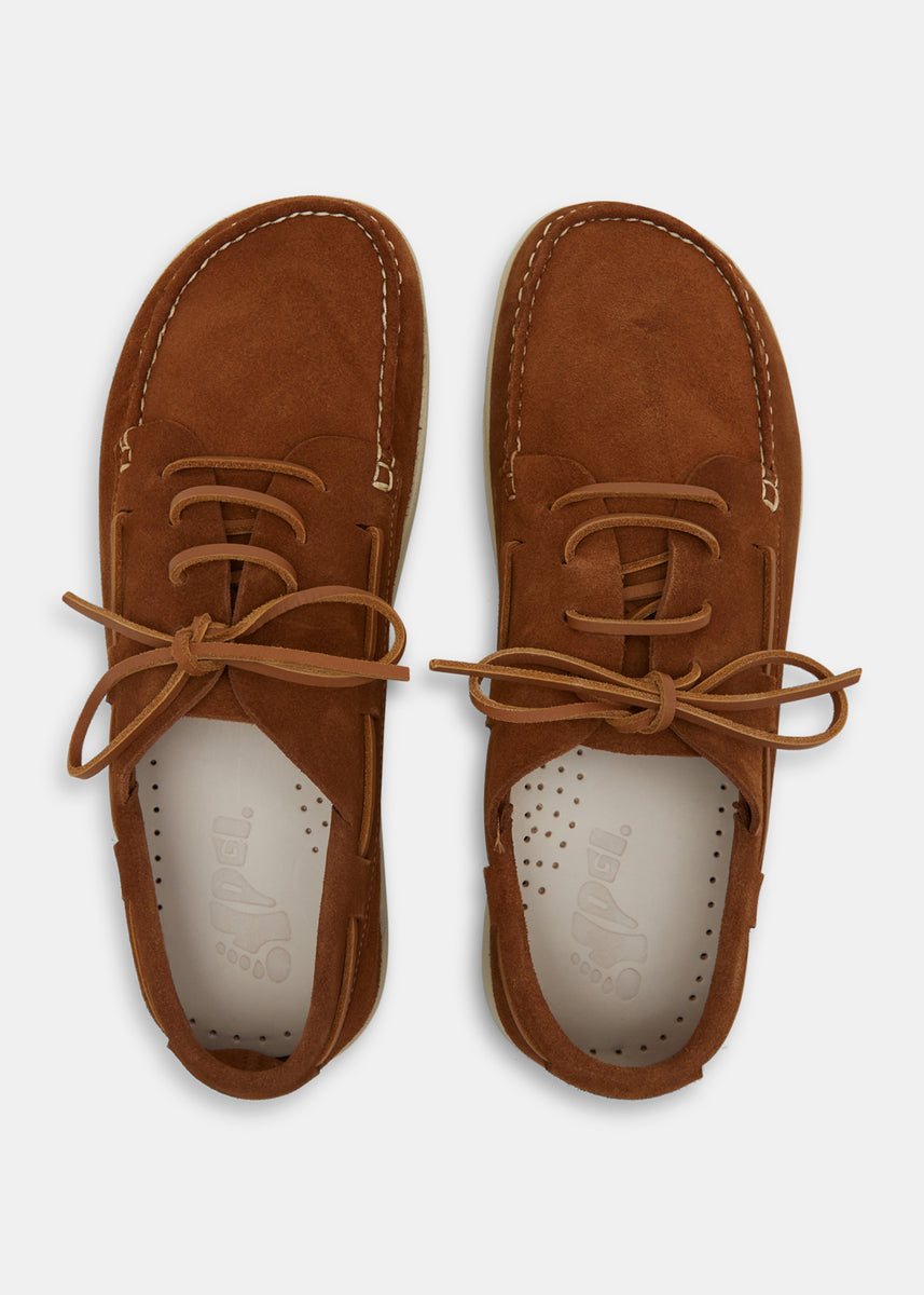 Olson Suede Boat Shoe - Cola Brown – Yogi Footwear